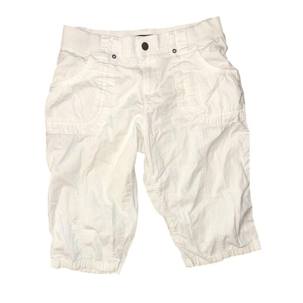 Lee Petites Womens Relaxed Fit White Capris Size 6P